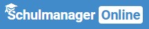 Das Bild zeigt das Logo von "Schulmanager Online", das auf einem hellblauen Hintergrund platziert ist. In der Mitte des Logos steht der Schriftzug "Schulmanager Online" in weißer, gut lesbarer Schrift. Die Schriftart ist modern und sans-serif, was zur Klarheit und Benutzerfreundlichkeit beiträgt. Links vom Text befindet sich ein Symbol in Form eines akademischen Huts, das auf den Bildungsbereich hinweist und die Funktion der Plattform unterstreicht. Der gesamte Text und das Symbol sind in einem abgerundeten Rechteck angeordnet, das ebenfalls in einem hellen Blauton gehalten ist. Dieses Logo dient wahrscheinlich als Schaltfläche oder Link, um auf die Plattform zuzugreifen, die für die Verwaltung von schulischen Informationen und Prozessen genutzt wird.