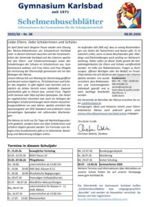 Erste Seite des BuchBe Newsletters